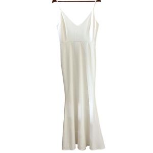 Lulu's NEW Infinite Glory Crepe Maxi Dress In White Size M